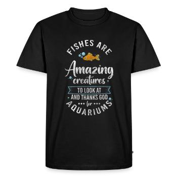 Aquarium Fish Lovers Pet - Men's Premium Organic T-Shirt - black - Front - Nico (187cm)