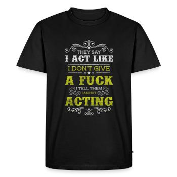 Devise antisociale des rebelles - T-shirt Premium bio Homme - noir - Devant - Nico (187cm)