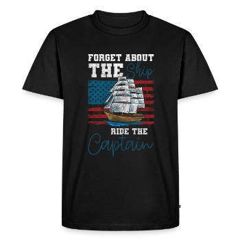 Lac Sailboat Beach - T-shirt Premium bio Homme - noir - Devant - Nico (187cm)