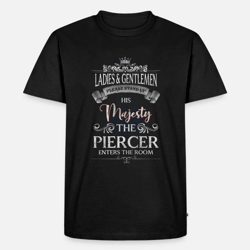 Piercer Kunst Beruf Stecker - Männer Premium Bio T-Shirt - Schwarz