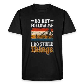 Tobogganing Winter Ski Holiday Ice - Men's Premium Organic T-Shirt - black - Front - Nico (187cm)