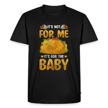 Pregnant Mom Parents Belly - Men's Premium Organic T-Shirt - black - Front - Nico (187cm)