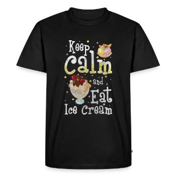 Soft Cream Scoop Beach Cream - T-shirt Premium bio Homme - noir - Devant - Nico (187cm)