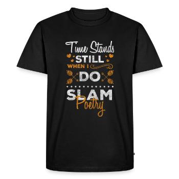 Slam Poésie Auteur Poèmes Poète - T-shirt Premium bio Homme - noir - Devant - Nico (187cm)