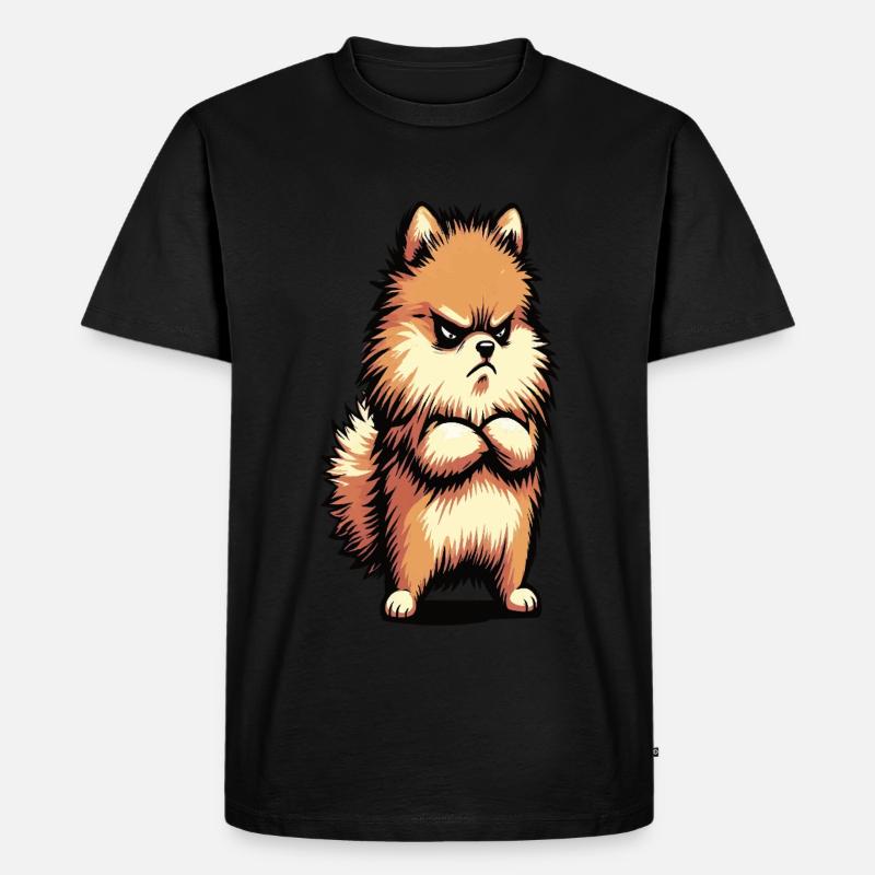 Zwergspitz Zwergspitze Zwerspitzhalter Spitz - Männer Premium Bio T-Shirt - Schwarz