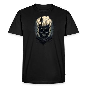 Ghost in the forest - Men's Premium Organic T-Shirt - black - Front - Nico (187cm)