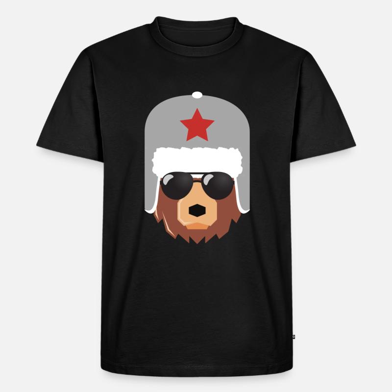 Ours russe, Russie, Poutine, - T-shirt Premium bio Homme - noir