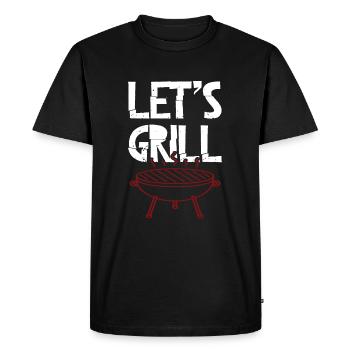 grill grill - Men's Premium Organic T-Shirt - black - Front - Nico (187cm)