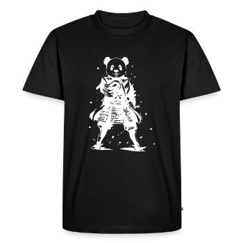 Samouraï Panda japon Ninja Panda Ninja - T-shirt Premium bio Homme - noir - Devant - Nico (187cm)
