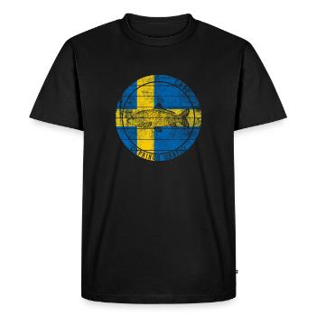 Carpe Pêche Poisson Suède - T-shirt Premium bio Homme - noir - Devant - Nico (187cm)