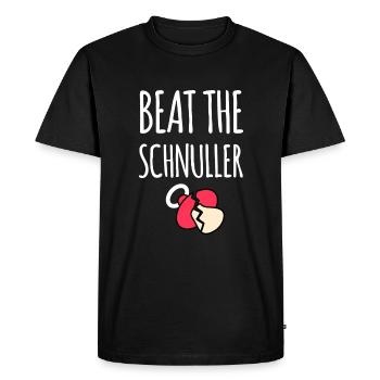 Dites non à la sucette - T-shirt Premium bio Homme - noir - Devant - Nico (187cm)