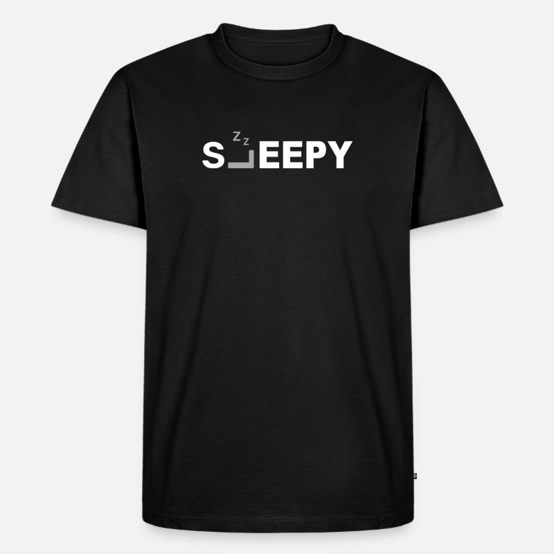 Sleepy - Männer Premium Bio T-Shirt - Schwarz