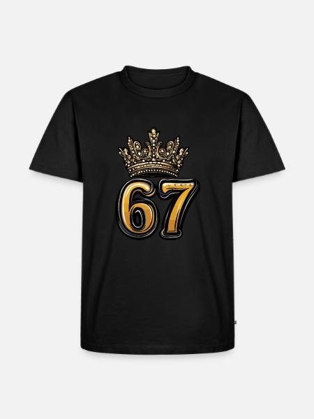 67 Number Krone - Men's Premium Organic T-Shirt - black