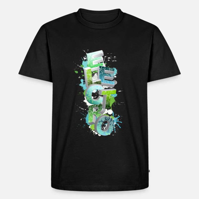 ELECTRO - Männer Premium Bio T-Shirt - Schwarz