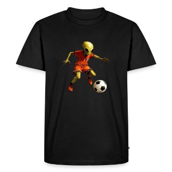 Football Alien - T-shirt Premium bio Homme - noir - Devant - Nico (187cm)