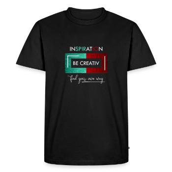 Inspiration Soyez créatif - T-shirt Premium bio Homme - noir - Devant - Nico (187cm)