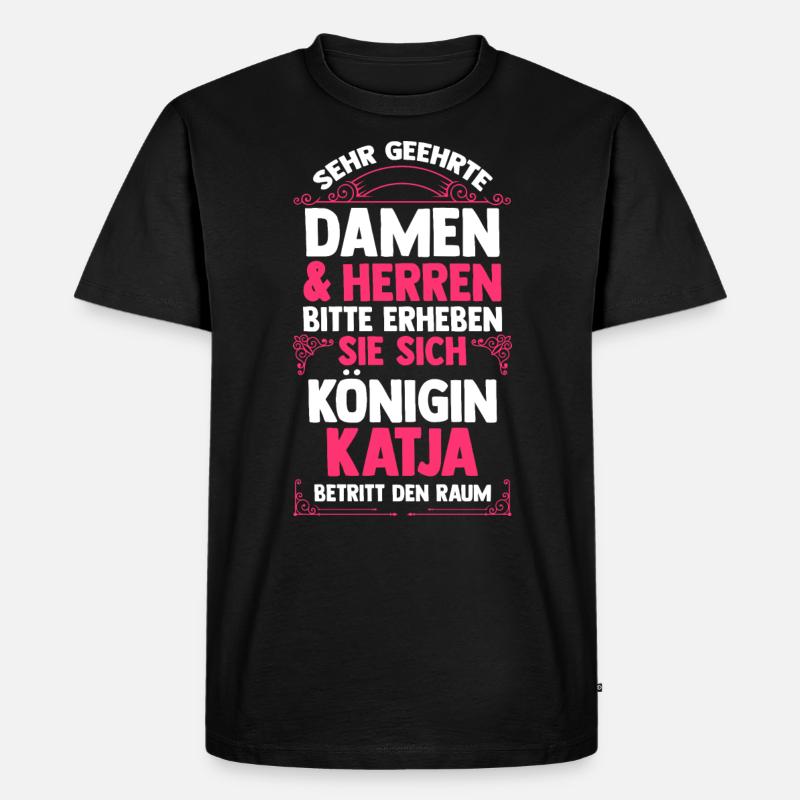 Katja - Männer Premium Bio T-Shirt - Schwarz