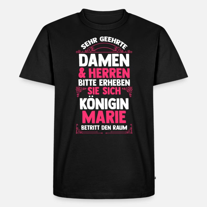 Marie - Männer Premium Bio T-Shirt - Schwarz