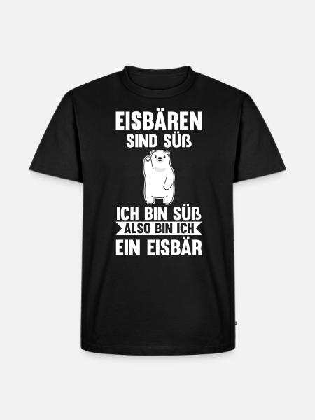 Eisbär Eisbären - Männer Premium Bio T-Shirt - Schwarz