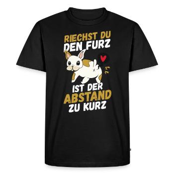 Si vous sentez l’odeur du pet, la distance est trop courte - T-shirt Premium bio Homme - noir - Devant - Nico (187cm)
