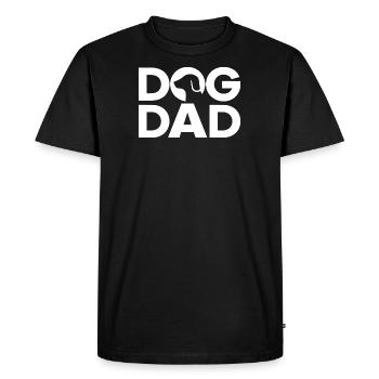 Dogdad - Dog Dad - Men's Premium Organic T-Shirt - black - Front - Nico (187cm)