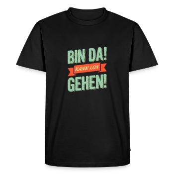 Drôle de fête Célibataire disant cadeau - T-shirt Premium bio Homme - noir - Devant - Nico (187cm)