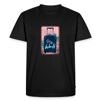 Voyage - T-shirt Premium bio Homme - noir - Devant - Nico (187cm)