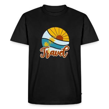 Voyage - T-shirt Premium bio Homme - noir - Devant - Nico (187cm)