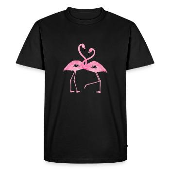flamant rose design - T-shirt Premium bio Homme - noir - Devant - Nico (187cm)