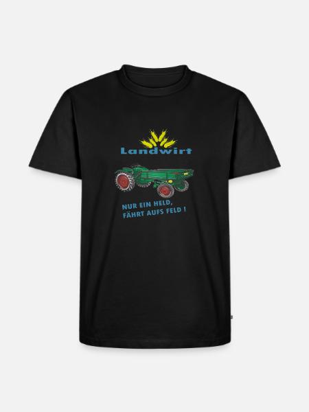 Traktor, Landwirt, Oldtimer - Männer Premium Bio T-Shirt - Schwarz