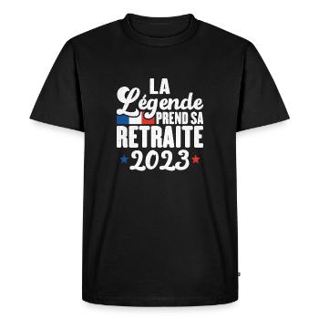 La Légende Prend Sa Retraite 2023 Cadeau - T-shirt Premium bio Homme - noir - Devant - Nico (187cm)