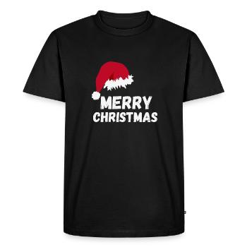 Merry Christmas - T-shirt Premium bio Homme - noir - Devant - Nico (187cm)