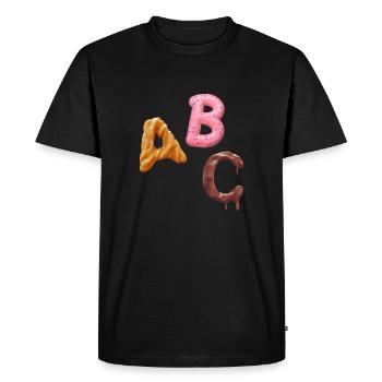 A B C - T-shirt Premium bio Homme - noir - Devant - Nico (187cm)