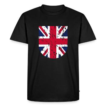I love Great Britain flag - Men's Premium Organic T-Shirt - black - Front - Nico (187cm)