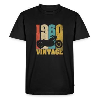 1960 Né anniversaire motard motard cadeau - T-shirt Premium bio Homme - noir - Devant - Nico (187cm)