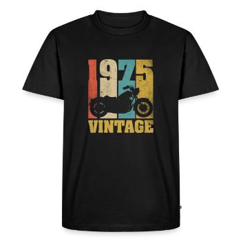 1975 Né anniversaire motard motard cadeau - T-shirt Premium bio Homme - noir - Devant - Nico (187cm)