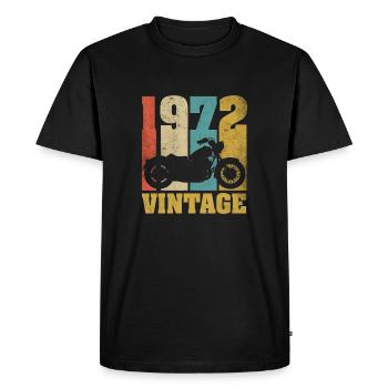 1972 Né anniversaire motard motard cadeau - T-shirt Premium bio Homme - noir - Devant - Nico (187cm)