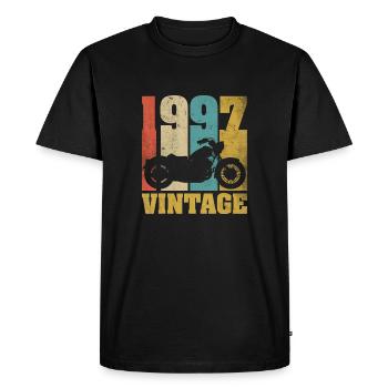 1997 Né anniversaire motard motard cadeau - T-shirt Premium bio Homme - noir - Devant - Nico (187cm)