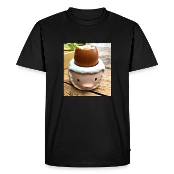 oeuf coque - T-shirt Premium bio Homme - noir - Devant - Nico (187cm)