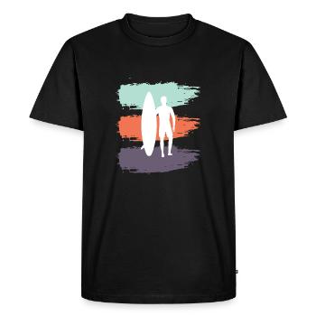 Skateboard SUP Surfing - Men's Premium Organic T-Shirt - black - Front - Nico (187cm)