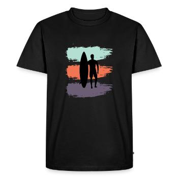 Skateboard SUP Surfing - Men's Premium Organic T-Shirt - black - Front - Nico (187cm)