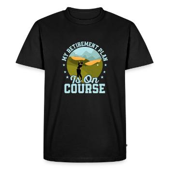 My Retirement Plan Is On Course Golf Golfing - Men's Premium Organic T-Shirt - black - Front - Nico (187cm)