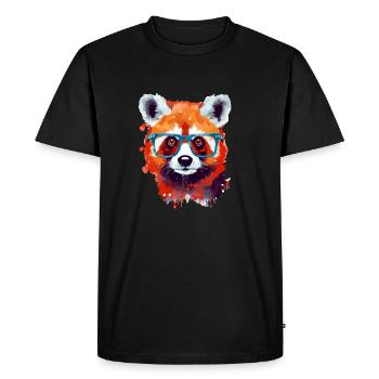 Kolo le panda roux - T-shirt Premium bio Homme - noir - Devant - Nico (187cm)
