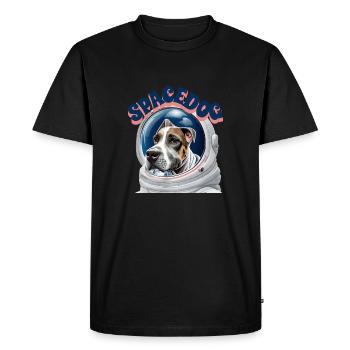 Great dane space dog - Men's Premium Organic T-Shirt - black - Front - Nico (187cm)