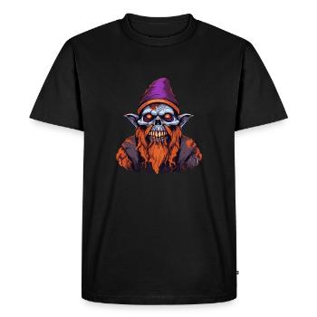 Zombie Gnome - T-shirt Premium bio Homme - noir - Devant - Nico (187cm)
