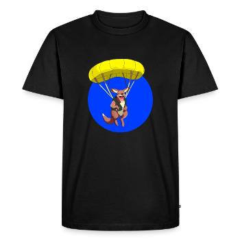 Parachute Kangaroo Loco Animal Squad - T-shirt Premium bio Homme - noir - Devant - Nico (187cm)