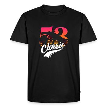 Vintage 1953-53rd anniversary - Men's Premium Organic T-Shirt - black - Front - Nico (187cm)