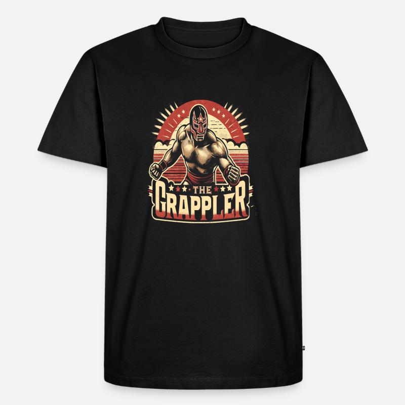 The Grappler - Männer Premium Bio T-Shirt - Schwarz