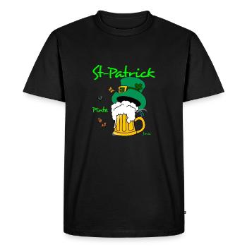 St Patrick - T-shirt Premium bio Homme - noir - Devant - Nico (187cm)