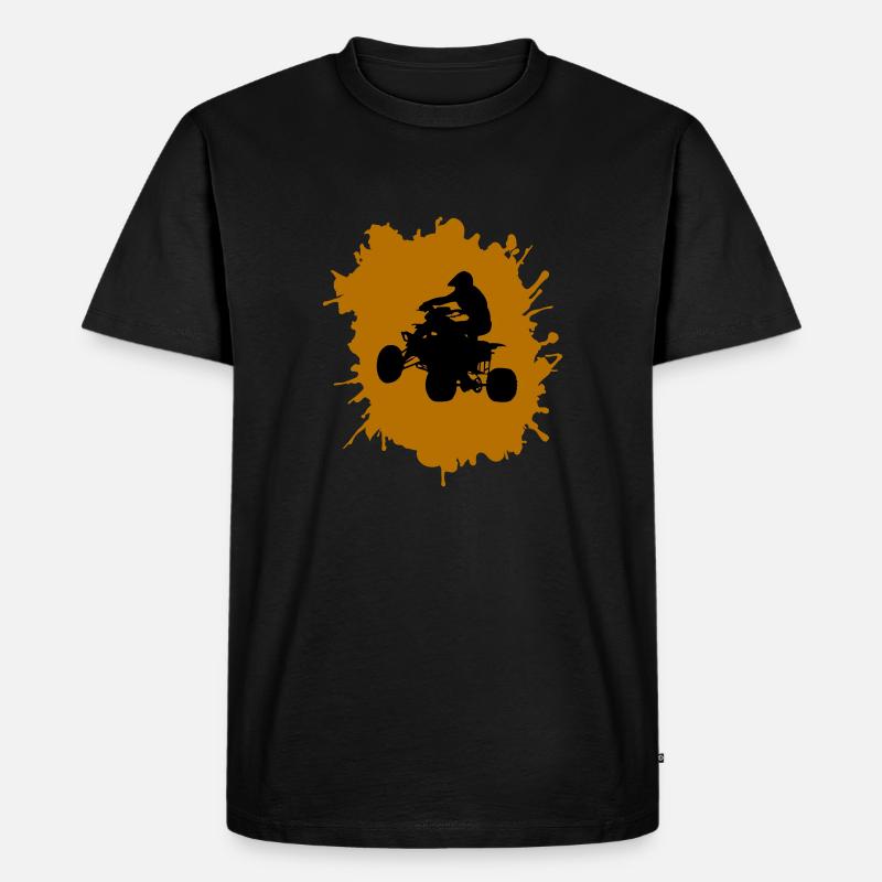 quad driver klecks - Männer Premium Bio T-Shirt - Schwarz